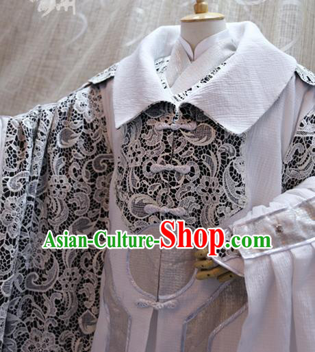 Cosplay Swordsman Ren Piaomiao Costumes Custom China Ancient Taoist Chivalrous Man Clothing