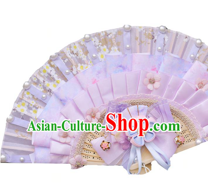 Custom Kimono Folding Fans China Handmade Classical Silk Fan