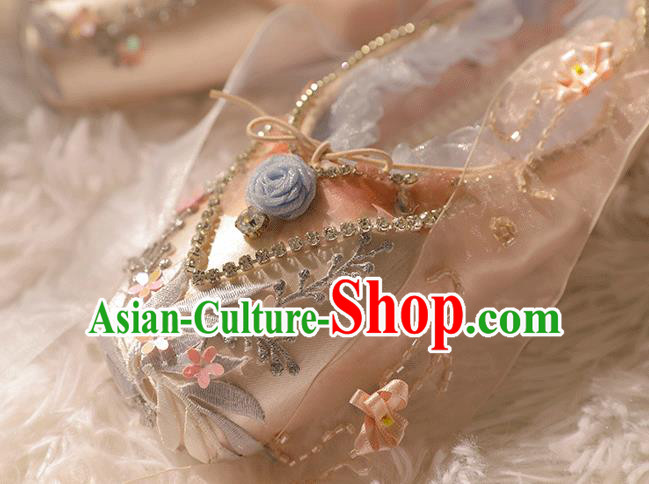 Custom Ballet Dance Shoes Halloween Cosplay Wedding Shoes Bride Pink Shoes