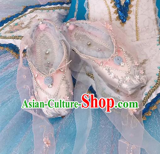 Custom Ballet Dance Shoes Halloween Cosplay Wedding Shoes Bride Pink Shoes