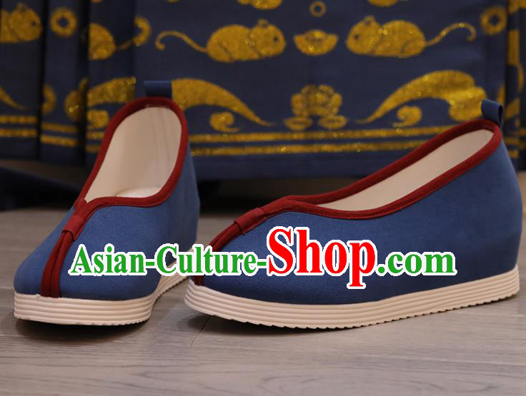 China Women Shoes Opera Shoes Princess Shoes Handmade Navy Cloth Shoes Hanfu Shoes