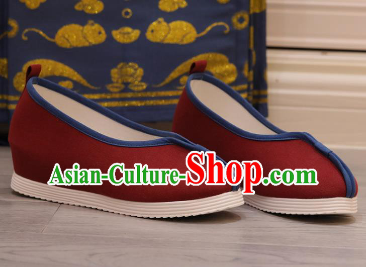 China Princess Shoes Handmade Red Cloth Shoes Hanfu Shoes Women Shoes Opera Shoes