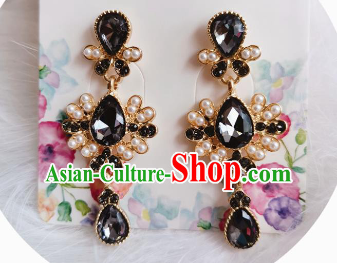 Handmade Gothic Black Earrings Retro Accessories Europe Darkness Eardrop