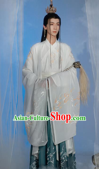 China Ancient Chivalrous Knight Apparels Traditional Ming Dynasty Swordsman Hanfu Clothing for Men