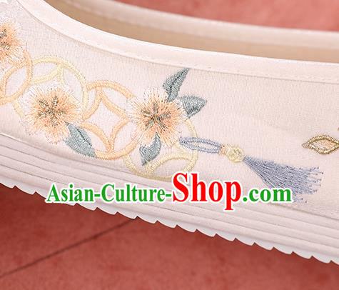 China Hanfu Shoes Women Shoes Traditional Cloth Shoes Handmade Shoes Embroidered Lotus Shoes