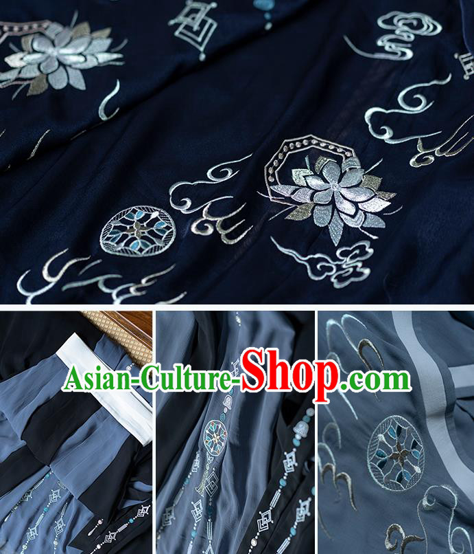 China Ancient Swordsman Apparels Traditional Jin Dynasty Chinde Hanfu Clothing for Men