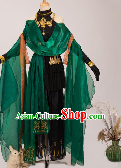 Traditional Chinese Qin Dynasty Female Assassin Costume, Asian