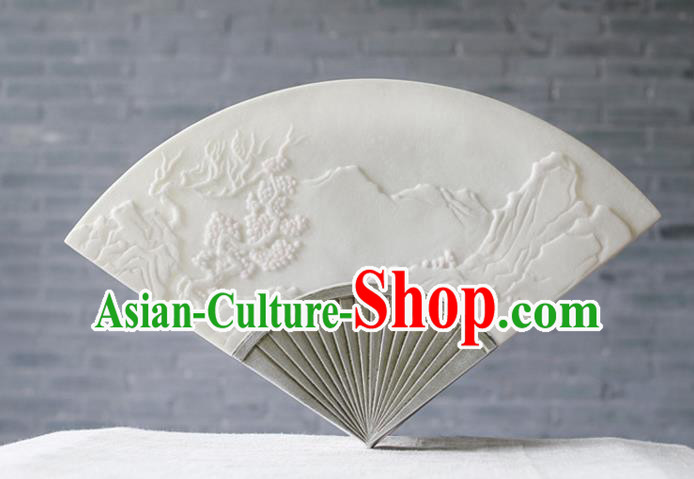 Chinese Traditional Palace Fan Wall Lamp Handmade Classical Lanterns Resin Lantern