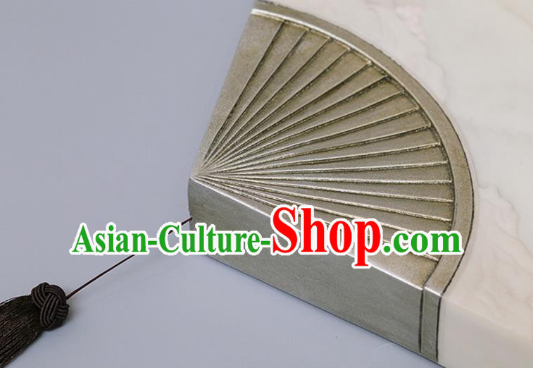 Chinese Traditional Palace Fan Wall Lamp Handmade Classical Lanterns Resin Lantern