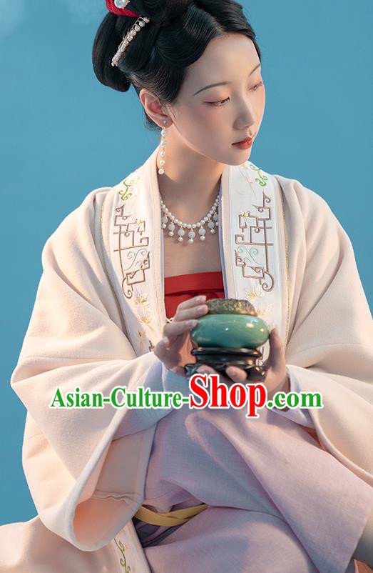 Traditional Song Dynasty Imperial Consort Hanfu Dress China Ancient Court Women Costumes Full Set