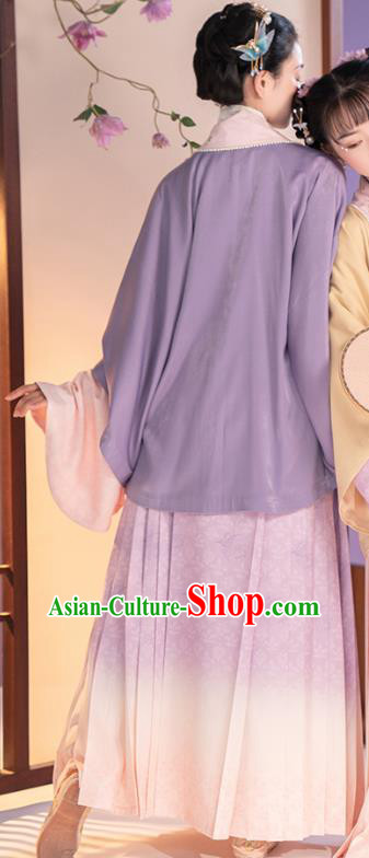 China Ming Dynasty Patrician Lady Costumes Traditional Ancient Hanfu Dress Royal Princess Clothing
