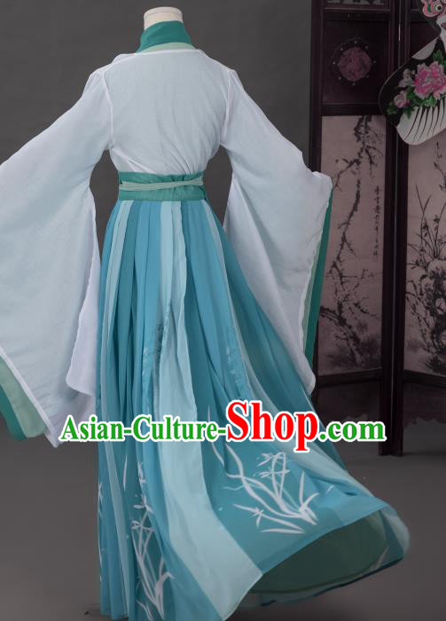 Cosplay Chinese Jin Dynasty Noble Childe Costumes Ancient Scholar Green Chiffon Clothing