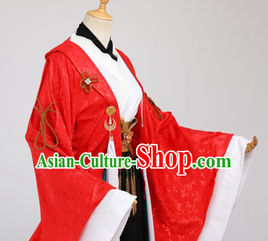 Cosplay Chinese Ming Dynasty Royal Prince Costumes Ancient Emperor Wedding Red Clothing
