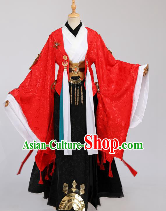 Cosplay Chinese Ming Dynasty Royal Prince Costumes Ancient Emperor Wedding Red Clothing