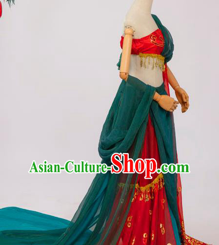Chinese Tang Dynasty Palace Lady Costumes Ancient Flying Apsaras Hanfu Dress Classical Dance Apparels