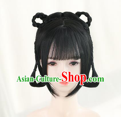 Chinese Cosplay Noble Lady Wigs Best Quality Wigs China Wig Chignon Ancient Ming Dynasty Princess Wig Sheath