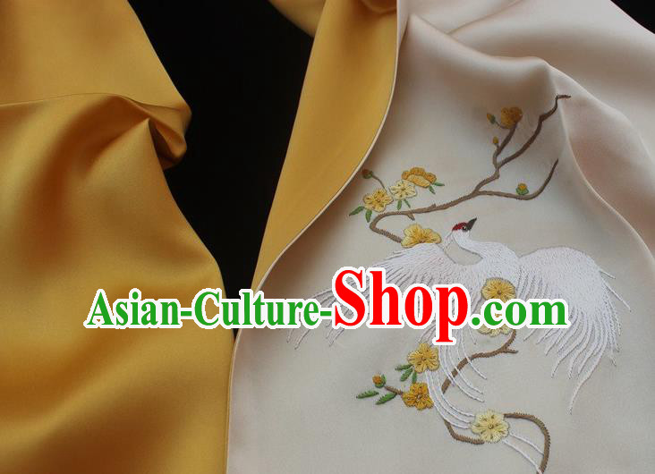 Chinese Champagne Silk Tippet Traditional Embroidered Scarf Cheongsam Embroidery Phoenix Accessories