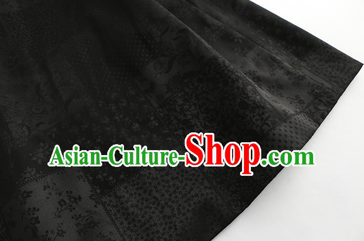 Traditional Cheongsam China National Clothing Black Qipao Dress for Women