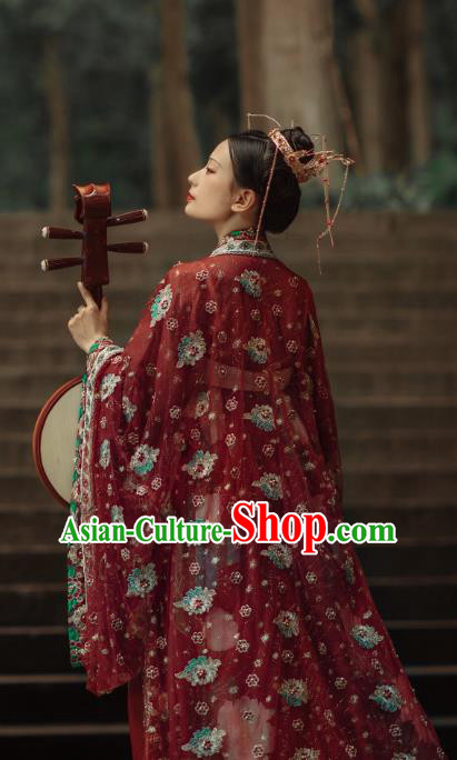 China Ancient Wedding Hanfu Dress Traditional Tang Dynasty Court Princess Historical Costumes Full Set for Women
