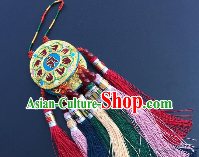 China Traditional Embroidered Car Tassel Pendant Embroidery Lucky Charms Accessories