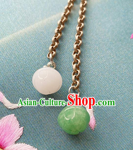 China Classical Cheongsam Jade Pendant Accessories Traditional Brooch