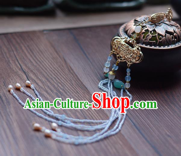 China Cheongsam Beads Tassel Pendant Handmade Brooch National Women Accessories