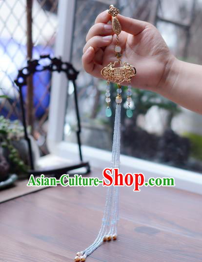 China Cheongsam Beads Tassel Pendant Handmade Brooch National Women Accessories