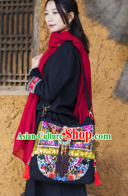 China National Embroidered Handbag Handmade Women Bag Ethnic Embroidery Bag