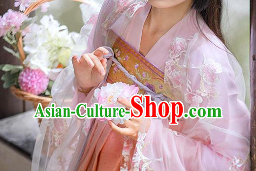 China Ancient Clothing Tang Dynasty Princess Hanfu Dress Apparels Traditional Classical Dance Costumes