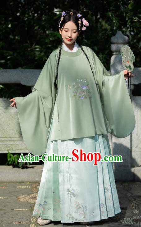 China Ancient Noble Female Clothing Traditional Ming Dynasty Patrician Lady Hanfu Blouse and Skirt for Women