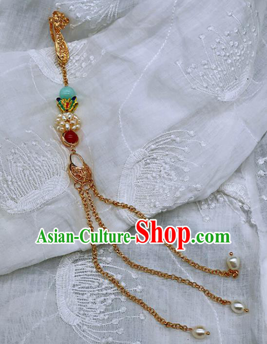 China Cheongsam Waist Tassel Pendant Handmade Brooch National Women Pearls Accessories