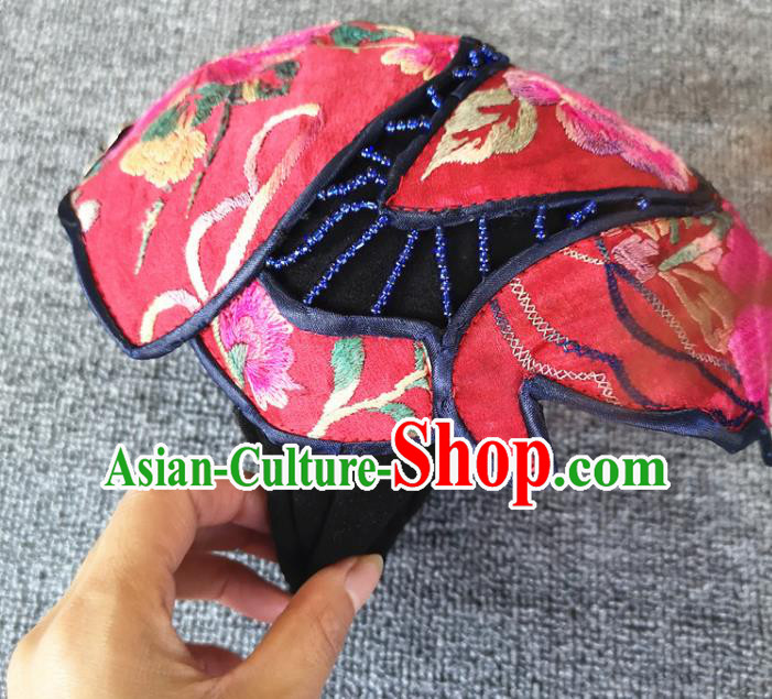Handmade China Miao Ethnic Women Cap Traditional Hair Accessories Embroidered Hat National Headwear