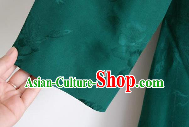 Chinese Green Satin Qipao Dress Traditional Women Robe Clothing National Cheongsam