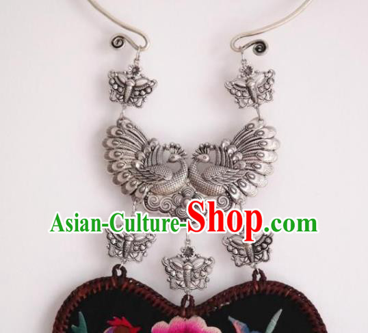 Handmade China National Jewelry Accessories Ethnic Embroidered Necklace