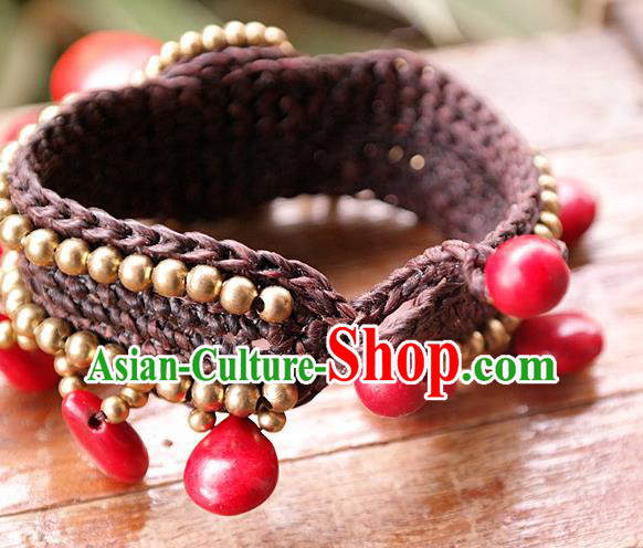 China National Rattan Bangle Individuality Jewelry Accessories Handmade Ethnic Bangle