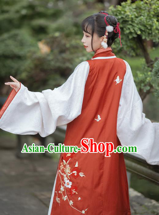 Ancient China Young Beauty Costumes Traditional Ming Dynasty Courtesan Du Liniang Hanfu Dress Apparels