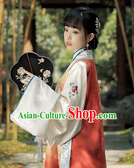Ancient China Noble Beauty Costumes Traditional Ming Dynasty Royal Princess Hanfu Dress Full Set