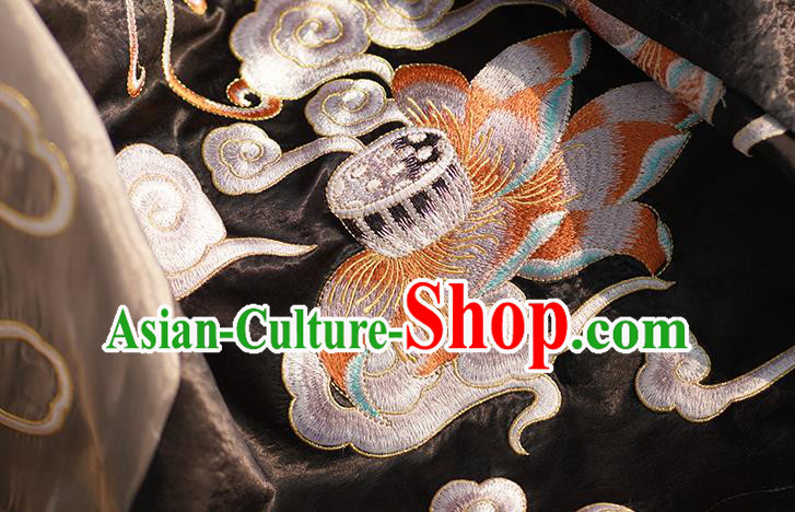 China Ancient Prince Embroidered Costume Traditional Jin Dynasty Scholar Hanfu Clothing for Men