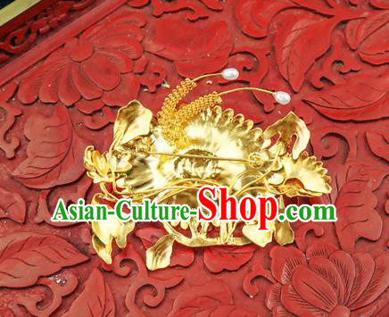 China Classical Qing Dynasty Brooch Traditional Handmade Court Cloisonne Chrysanthemum Breastpin