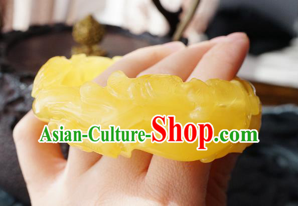 Chinese Traditional Carving Beeswax Bangle Accessories Ancient Princess Bracelet Jewelry