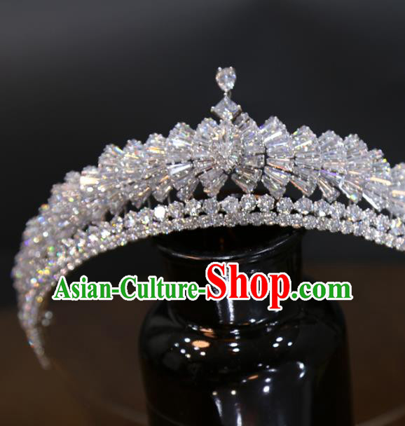 Top Grade Handmade Wedding Zircon Royal Crown Europe Princess Hair Jewelry Accessories