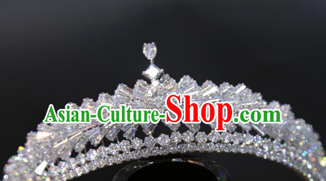 Top Grade Handmade Wedding Zircon Royal Crown Europe Princess Hair Jewelry Accessories