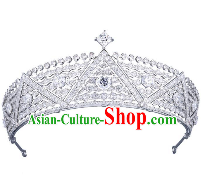 Europe Princess Hair Jewelry Bride Hair Accessories Wedding Zircon Royal Crown