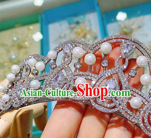 Europe Princess Hair Jewelry Bride Hair Accessories Wedding Top Zircon Royal Crown