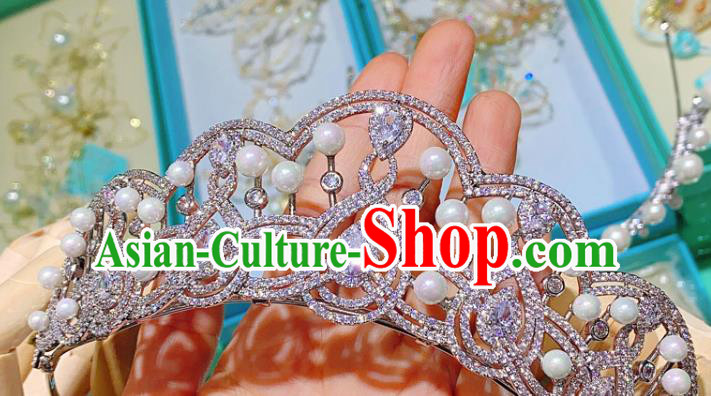 Europe Princess Hair Jewelry Bride Hair Accessories Wedding Top Zircon Royal Crown