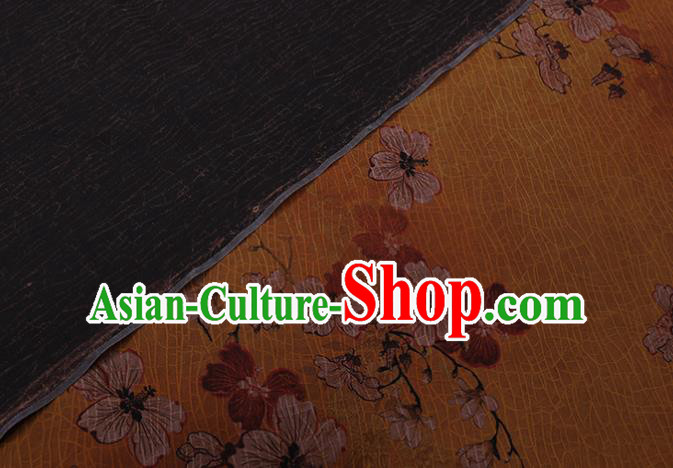 Chinese Classical Silk Drapery Asian Flowers Butterfly Pattern Design Silk Traditional Cheongsam Cloth Fabric
