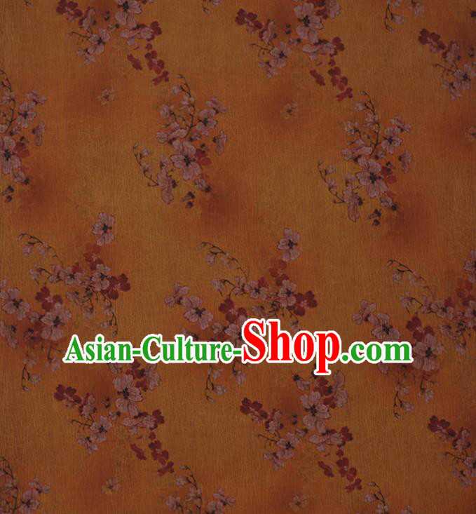 Chinese Classical Silk Drapery Asian Flowers Butterfly Pattern Design Silk Traditional Cheongsam Cloth Fabric