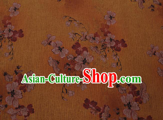 Chinese Classical Silk Drapery Asian Flowers Butterfly Pattern Design Silk Traditional Cheongsam Cloth Fabric