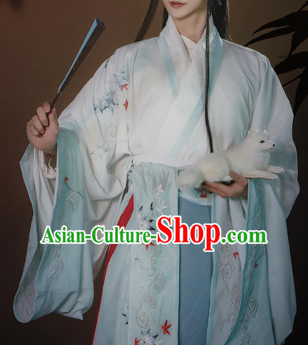 Ancient China Swordsman Clothing Traditional Hanfu Apparels Jin Dynasty Nobility Childe Historical Costumes for Men