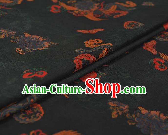 Chinese Classical Phoenix Pattern Silk Material Traditional Cheongsam Gambiered Guangdong Gauze